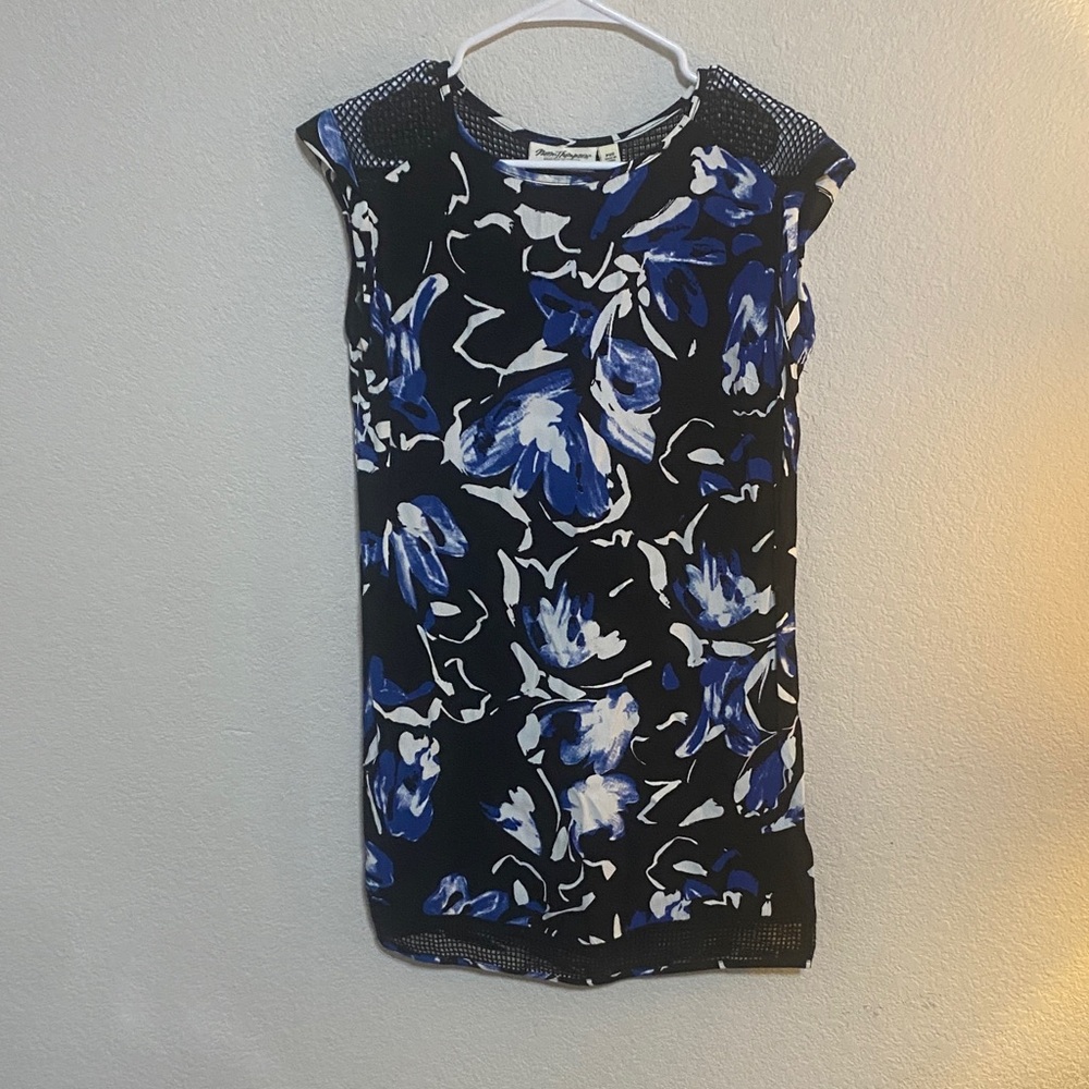 Norm Thompson Blue and White Floral Dress